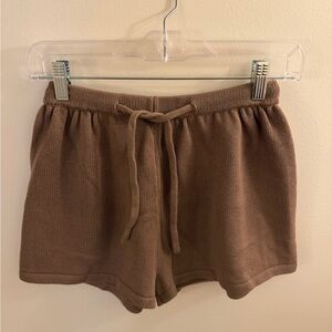 Knit Brown Shorts
